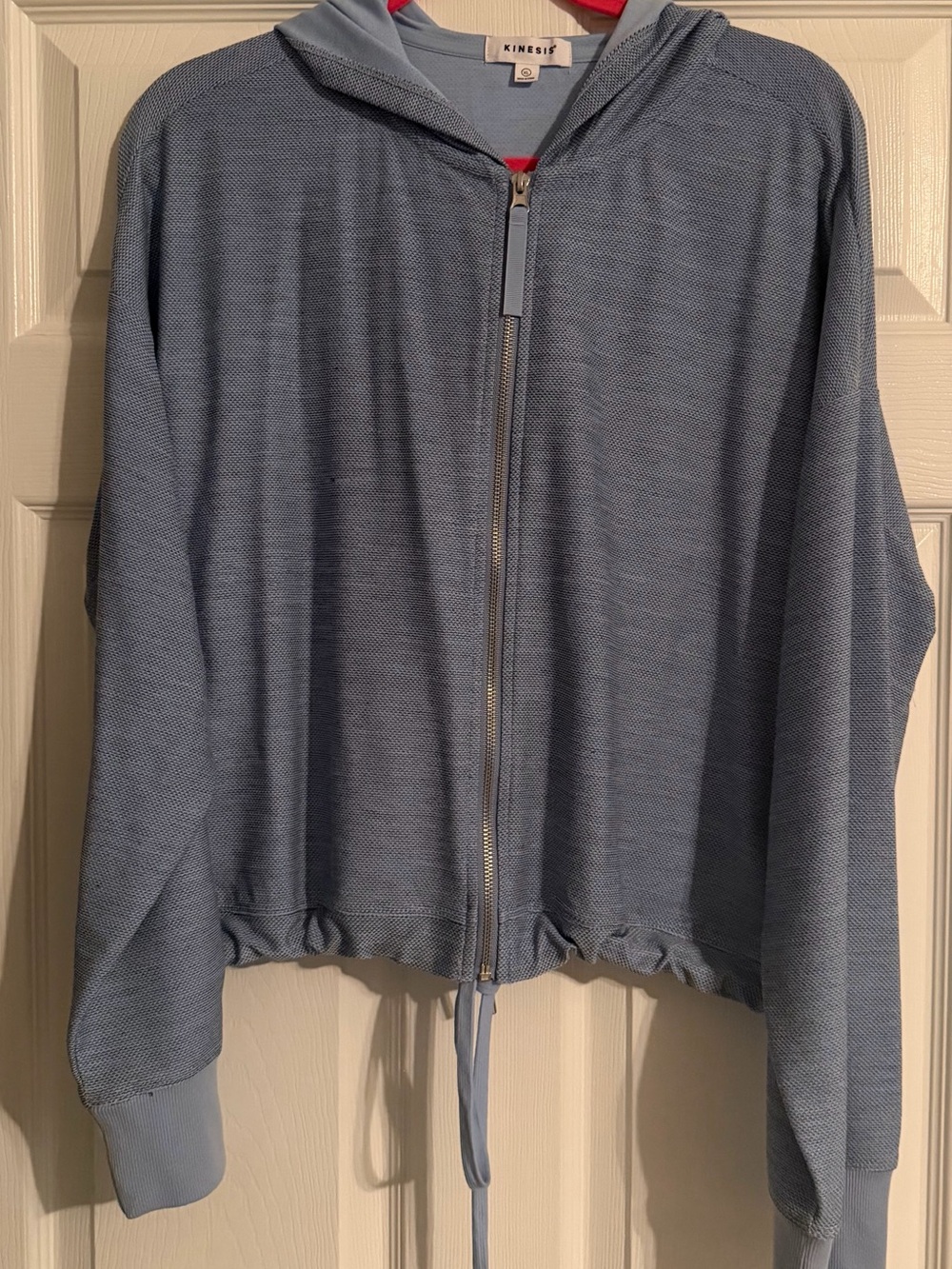 Kinesis Light Blue Zip-Up Hooded Jacket, crops and shorts (3 piece)